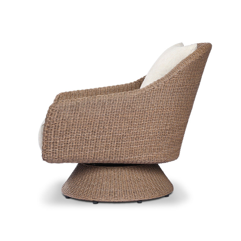 KOE Outdoor Lounge Chair, Faux Dark Hyacinth, Ellor Beige