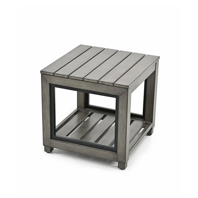 Marjani Square Metal Outdoor Side Table , 19.6'' in. W 19.6'' in. D