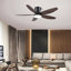 Ventilateur de plafond encastré 36/42/48 po à profil bas avec éclairage et télécommande-647977736-647977737-669413264