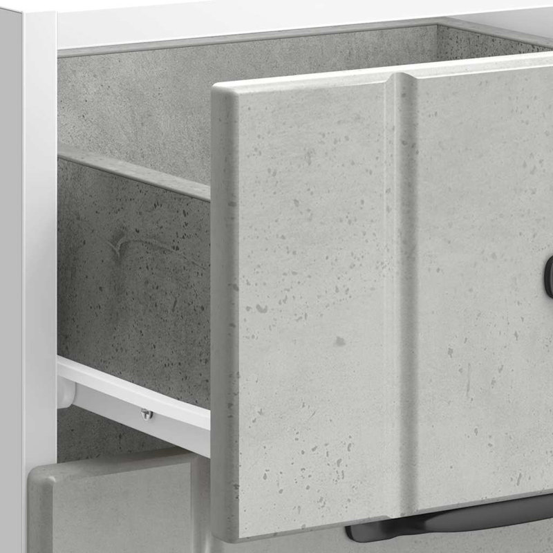 Atsabe Standard Base Cabinet, 81.5cm H x 40cm W x 46cm D, Concrete Grey
