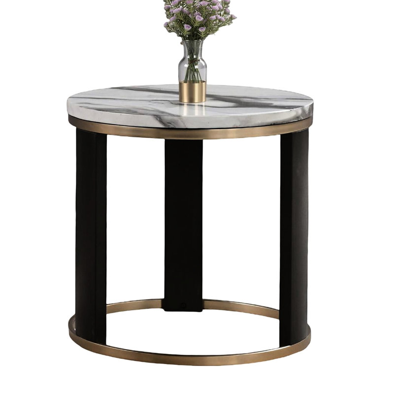 Contemporary Style Round End Table