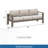 75" All-Weather Metal 3-Seat Patio Sofa Couch With Thick Beige Cushions & Khaki Frame-1445636066-1445636067