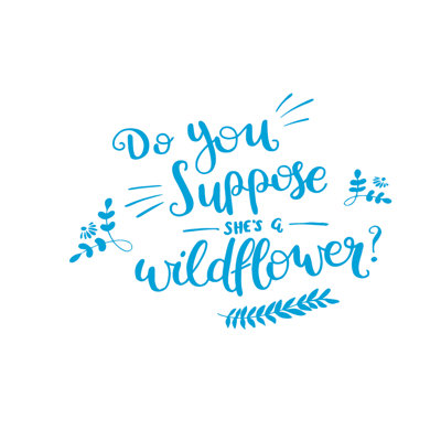 Adhésif décoratif «Do you Suppose She is a Wildflower» Alice au pays des merveilles