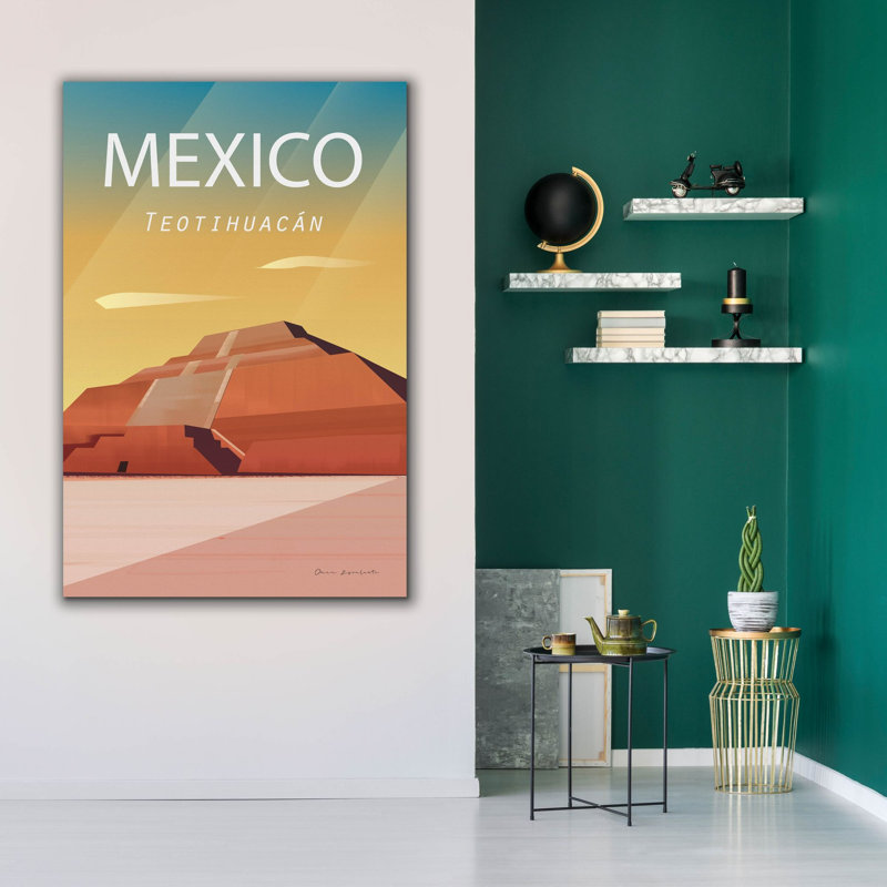 «Mexico» par Omar Escalante, art mural sur toile, H 60 po x l 40 po x P 1,5 po