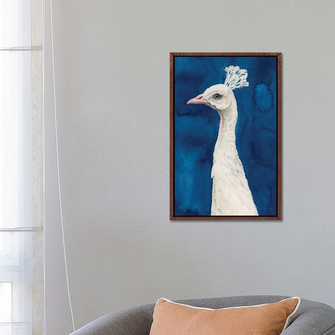 Snowy Peacock II von Grace Popp - Galerie-verpackte Leinwand Giclée auf Leinwand