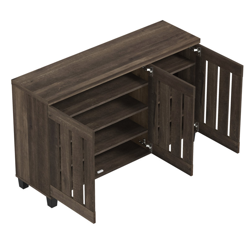 Armoire de rangement pour chaussures 16 paires Baron, Chêne cendré