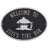 Personalized Tiki Hut Plaque Wall Décor