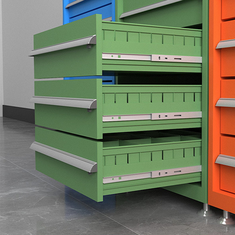 Green Drawer Tool Cabinet 23.6'' W Steel Middle Chest