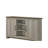 Nyla 47"W Gray Oak Console Table, Buffet Table, Sideboard with Shelves and Cabinet Doors