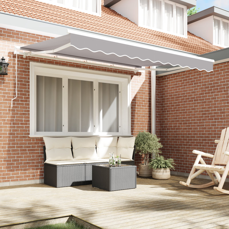 Tissu de remplacement pour auvent vidaXL gris clair 110,24 po x 96,46 po, L 118,1 po x P 98,4 po, Gris clair