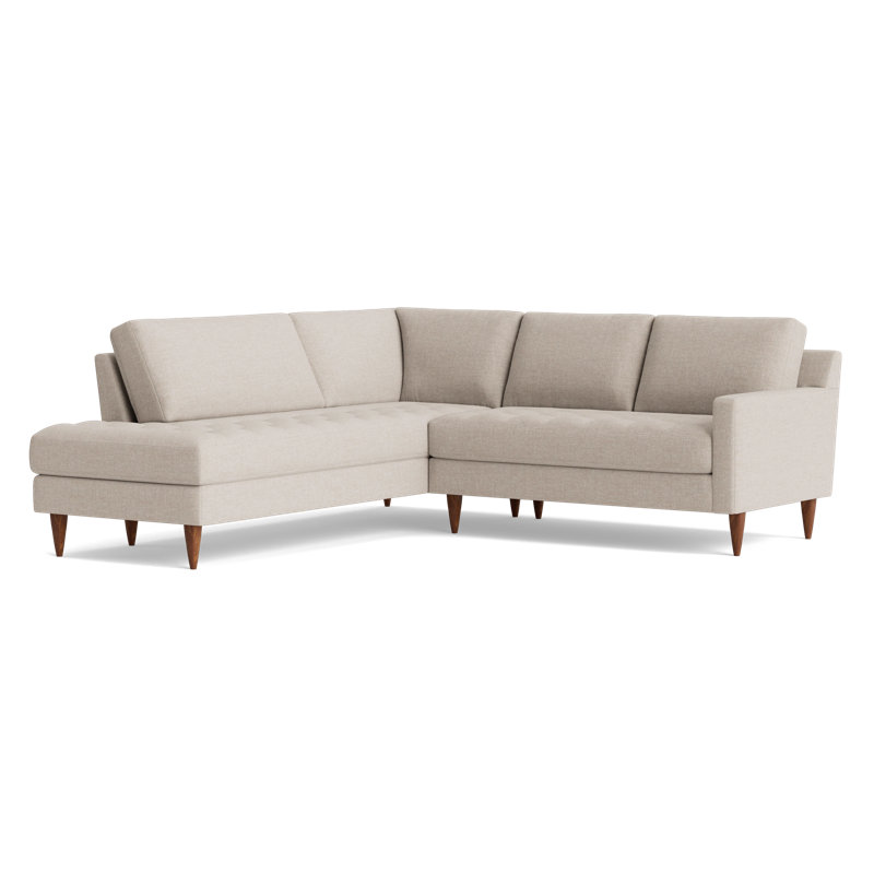 MCM Sectional, Left Hand Facing, Performance Weave - Natural