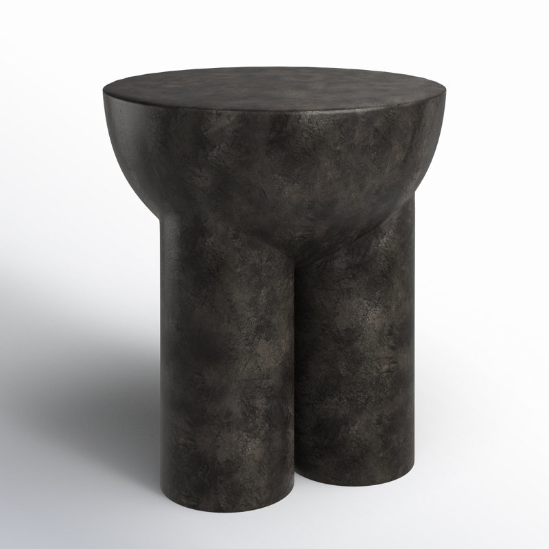 Sante End Table, Raw Black