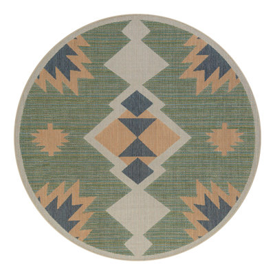 Tapis d'intérieur / extérieur vert Lauryn