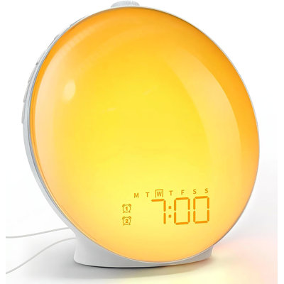 Digital Electric Tabletop Clock in White