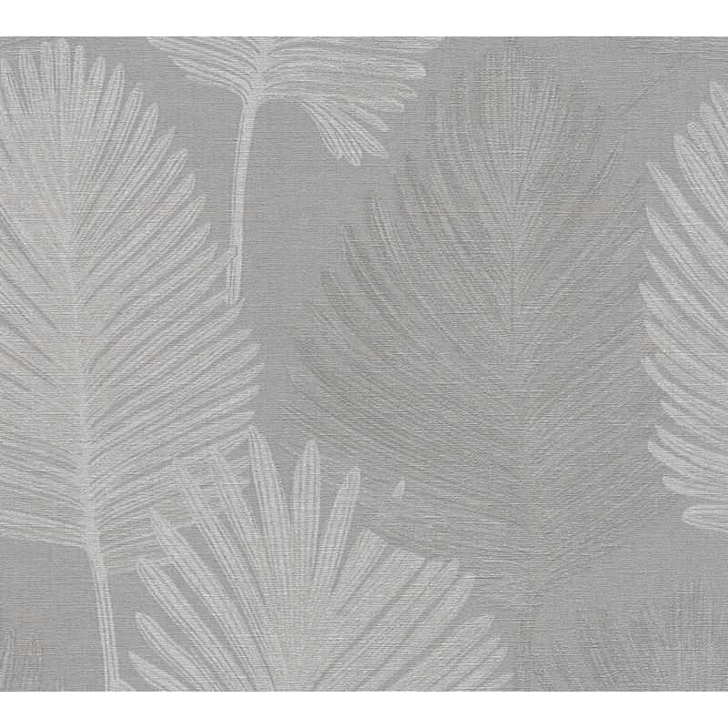 Galerie Horizon Palm Leaf Wallpaper, Grey