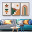 "Modern Geometric", impression sur toile encadrée 3 pièces pour salon-2084119065-2084119067
