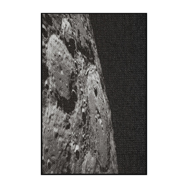 Tapis gris Moon and Stars 24, Rectangle 2 pi x 5 pi