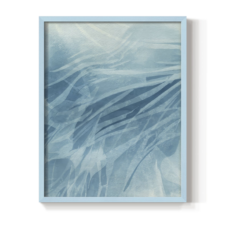 Marine Reflections I, reproduction encadrée - bois massif, H 30 po x l 24 po, Cadre bleu