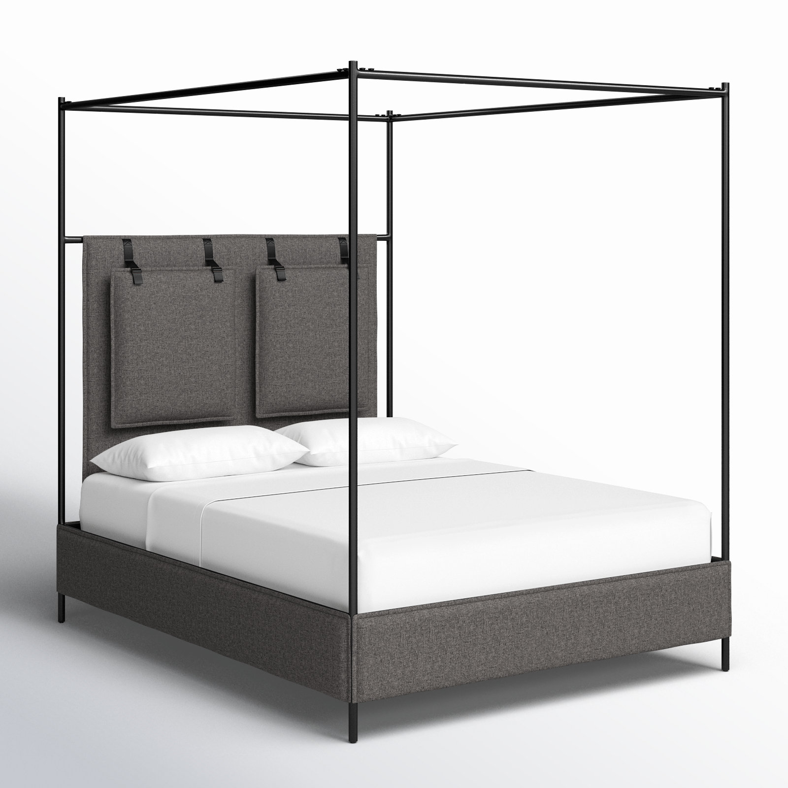 Waverley Canopy Bed, Queen, Gray