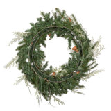 39" Lighted Evergreen Wreath