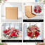 Couronne de Noël artificielle pré-illuminée de 61 cm (24 pouces) pour porte ou fenêtre