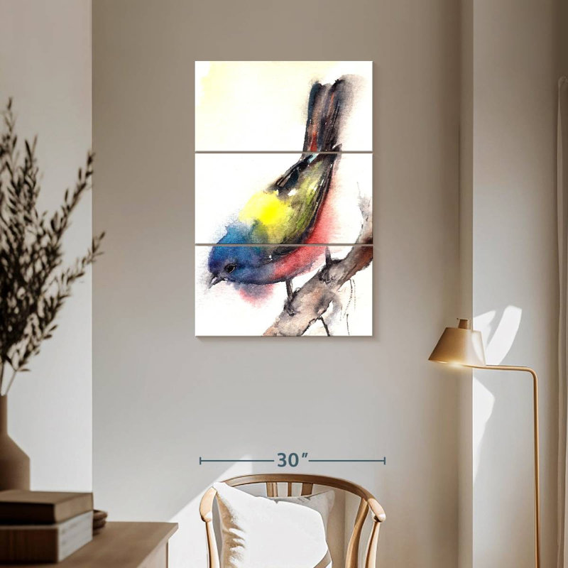 Brampt Bunting Bird, 57" H x 36" W
