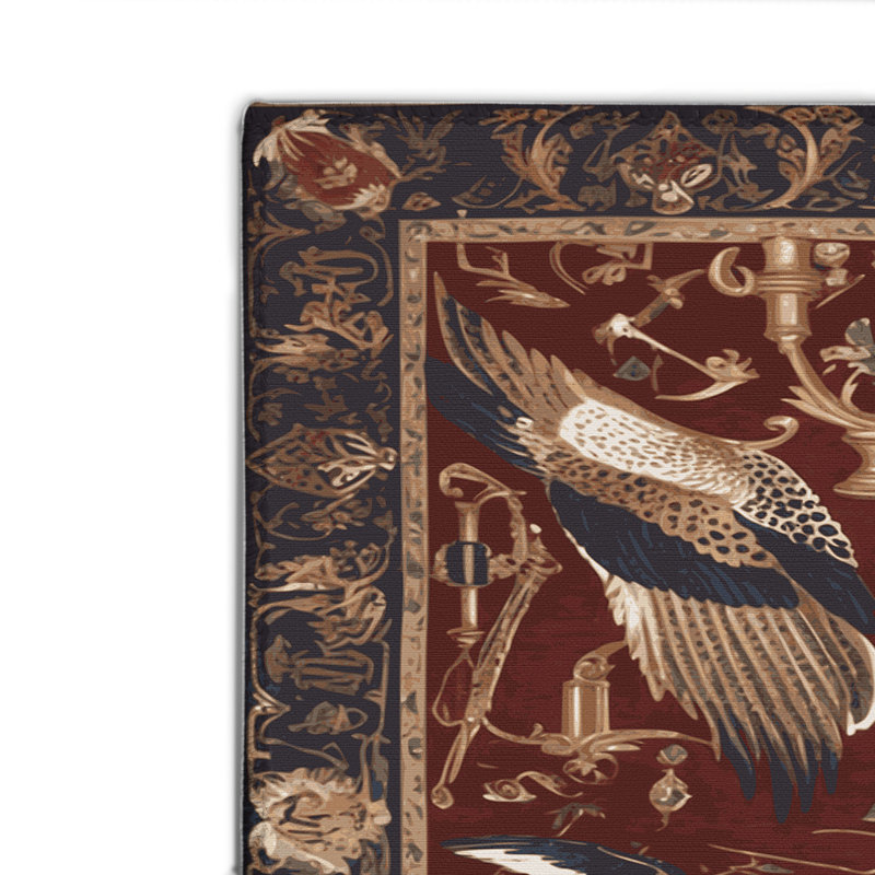 French Black Indoor and Outdoor Area Rug, Rectangle 2' x 3'