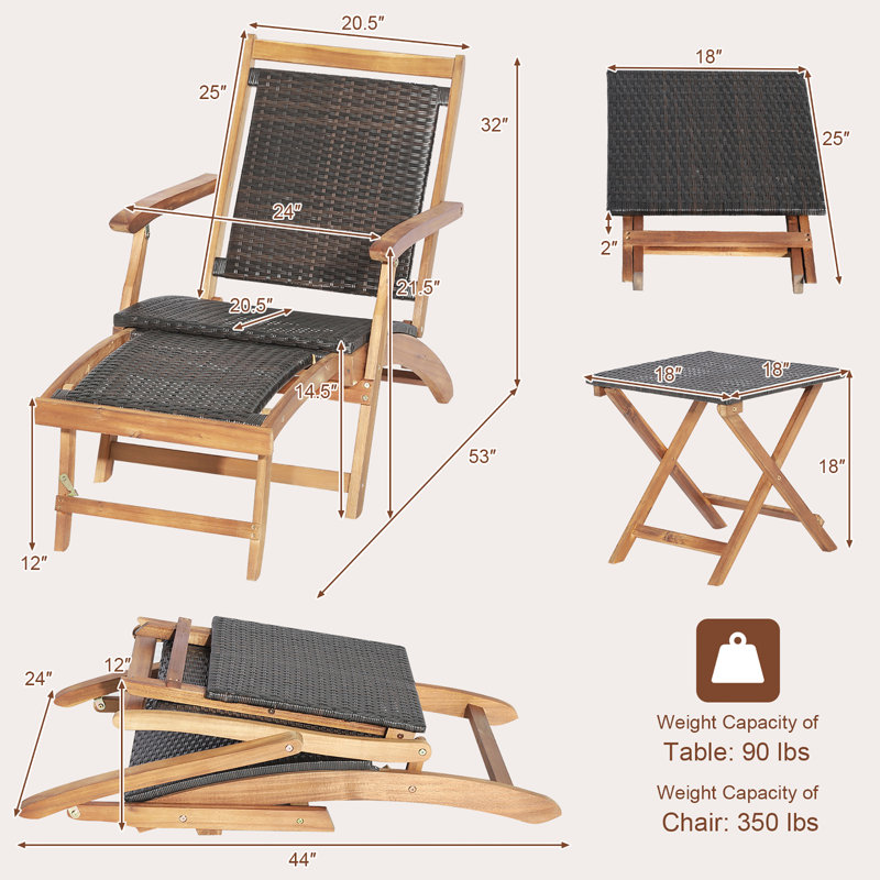 Wicker Outdoor Lounge Chair