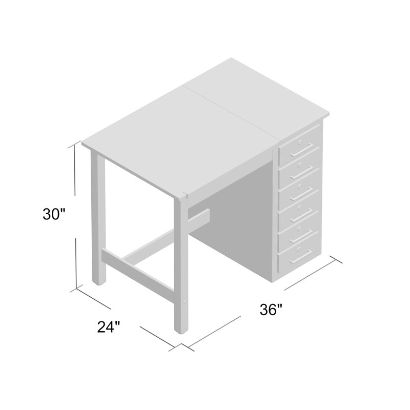 Adjustable Drafting Table, Two Piece
