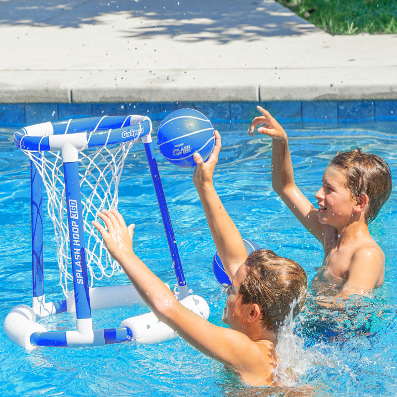 Splash Hoop 360 Floating Pool Basketball Game, Blue