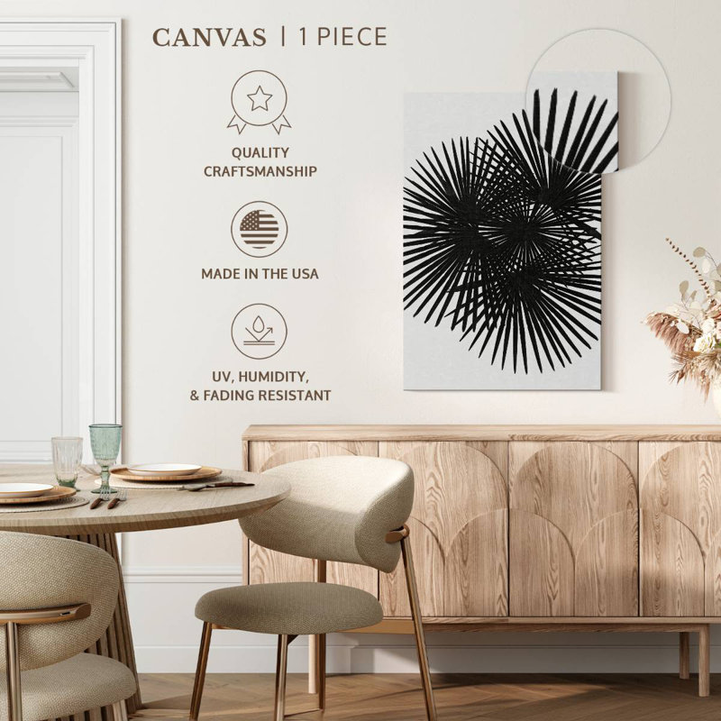 Harnek Fan Palm BW, H 51 po x l 34 po