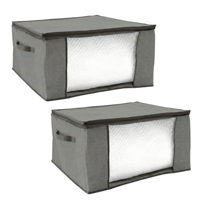  2 Pack Jumbo Storage Bags In Gray
