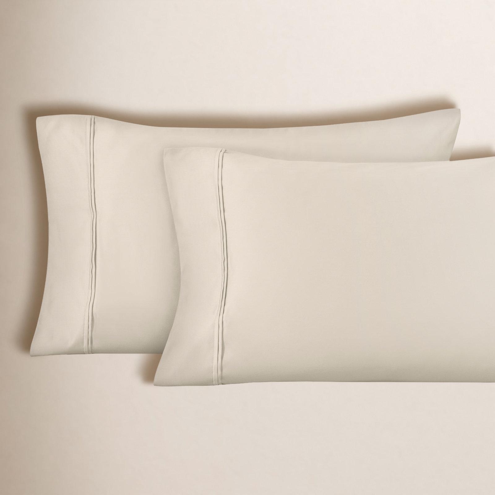 Mellark Cotton Pillowcase, Ivory, King Pillowcase