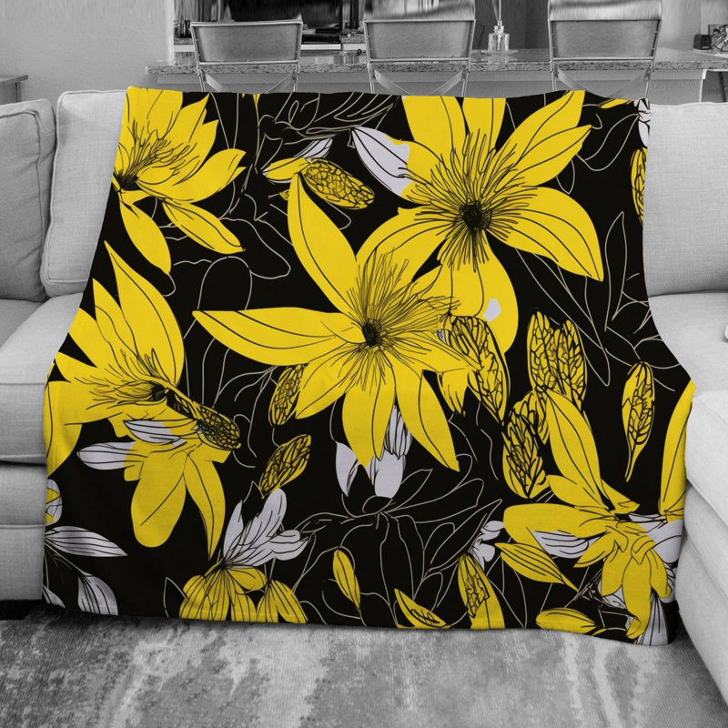 Illi Machine Printed Throw Blanket, 51" W x 60" L