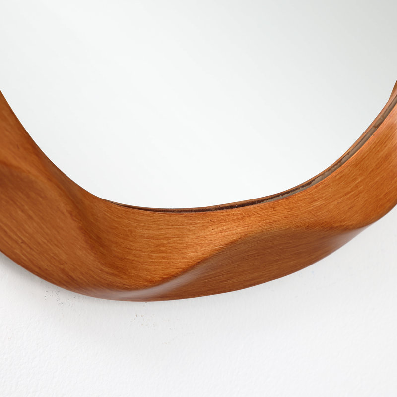 31.5'' Organic Modern Irregular Wall Mirror, MDF Asymmetrical Wall Decor Accent