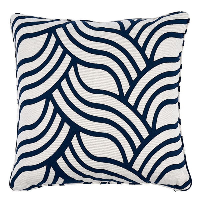 Sangomar Applique Pillow, Navy
