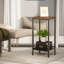 Grovesend Bedside Table with Adjustable Mesh Shelf