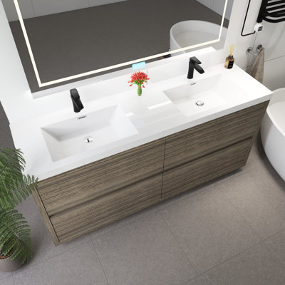 72" Freestanding Bathroom Vanity With Sink