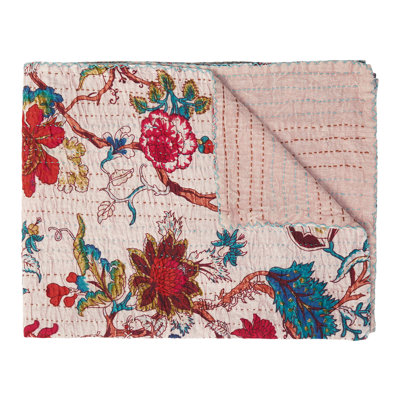 Kantha Handmade Throw Blanket