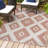 Kyona Geometric Moroccan Diamond Salmon/Cream Indoor/Outdoor Rug-246081067