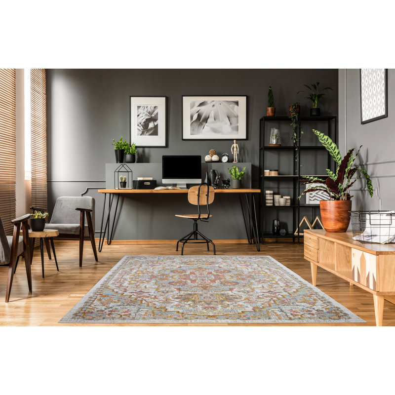 Tapis oriental crème / beige Hagen, Rectangle 5 pi 2 po x 7 pi 5 po