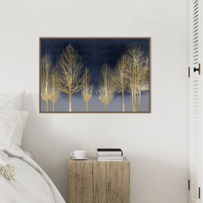 " Gold Forest On Blue " by Kate Bennett