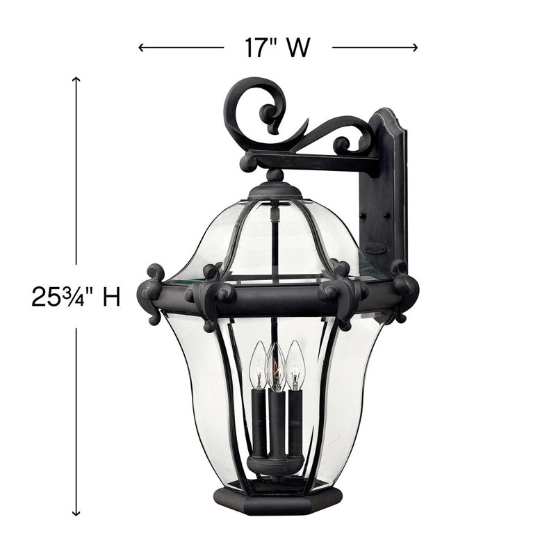San Clemente 4-Light Outdoor Wall Lantern, Museum Black