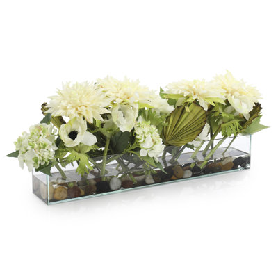 Dahlias et coquelicots