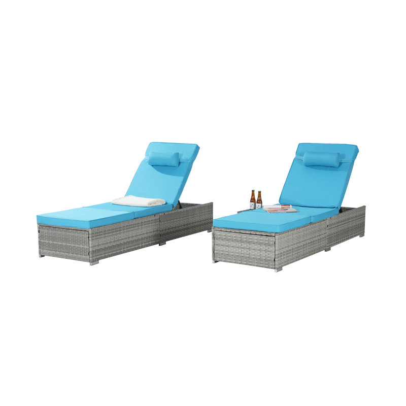 OUTDOOR SOFA PE RATTAN FURNITURE DECK CHAIR RATTAN, Gray
