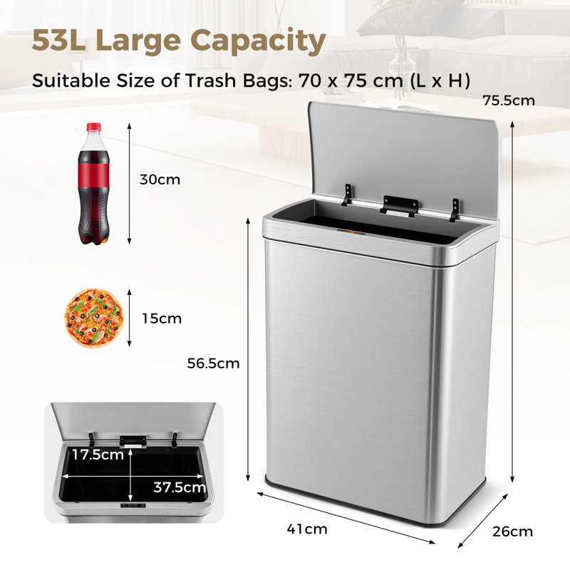 Kitchen Trash Can - 53L
