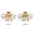 Silvia 6-Light Glossy Bronze Daisy Flower Crystal Glass Flush Mount