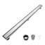 Drain de douche linéaire de 36 pouces avec couvre-tuile amovible, drain de plancher en acier inoxydable nickel brossé 304 avec crépine