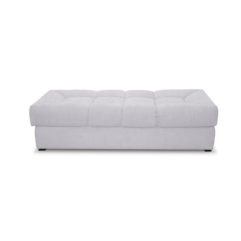 Upholstered Chaise Lounge, White