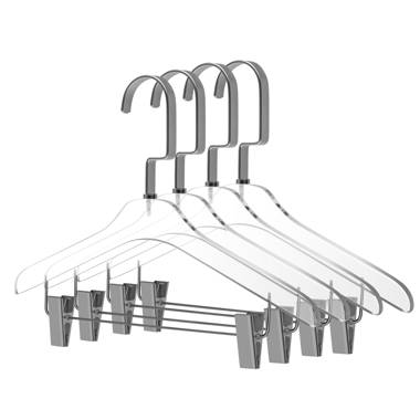Acrylic Baby Clothes Standard Hanger for Dress/Shirt/Sweater Quality Hangers Color: Acrylic/ Black